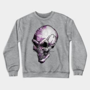 Skull art in purple Crewneck Sweatshirt